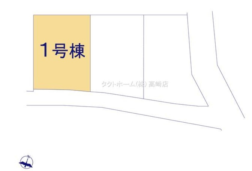 玉村町藤川（全3棟）1号棟の区画図