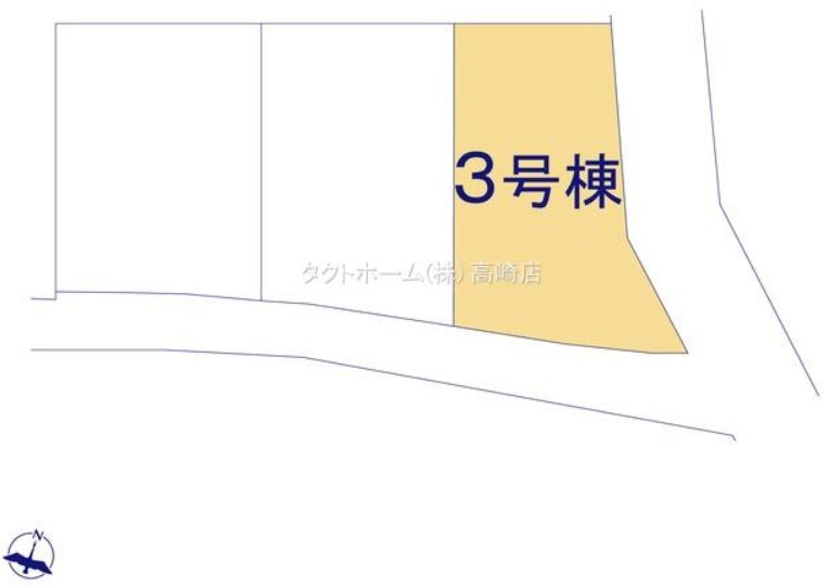 玉村町藤川（全3棟）3号棟の区画図