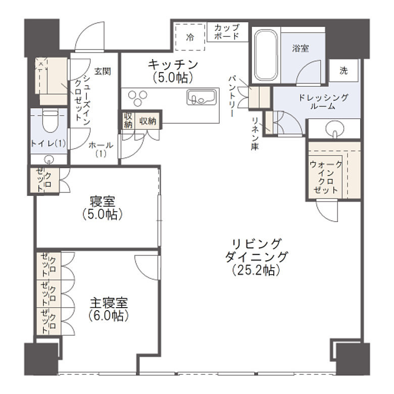 Brillia Tower堂島　中之島小学校区の間取り|Brillia Tower堂島　間取り