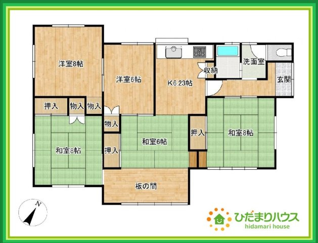 ひたちなか市柳が丘　中古戸建の間取り|南向きで日当たり良好(^^♪