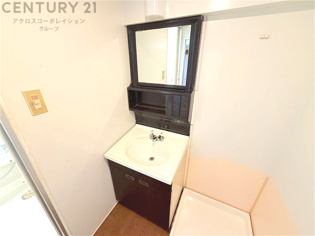 化粧品や洗顔料、歯ブラシなどの必需品をまとめて置ける収納スペースがあり、使用するたびに取り出す手間が省けます。また、水回りのため、濡れても大丈夫な素材が使用されており、お手入れが簡単です。