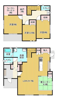 【間取り】 | 真岡市台町3SLDK中古住宅