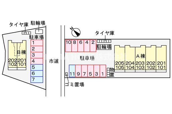 アイビーフラットＡの区画図