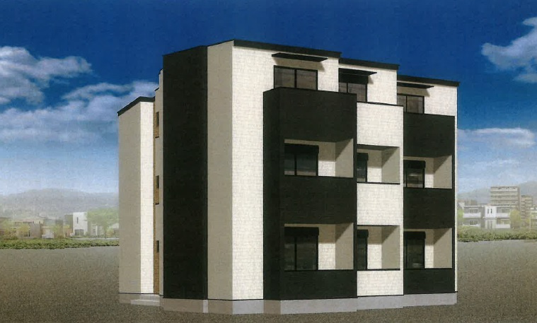 姫路市宮上町１丁目のハイツの外観パース