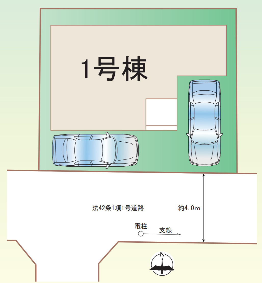 横浜市瀬谷区三ツ境　新築戸建【仲介手数料無料】カースペース2台の区画図