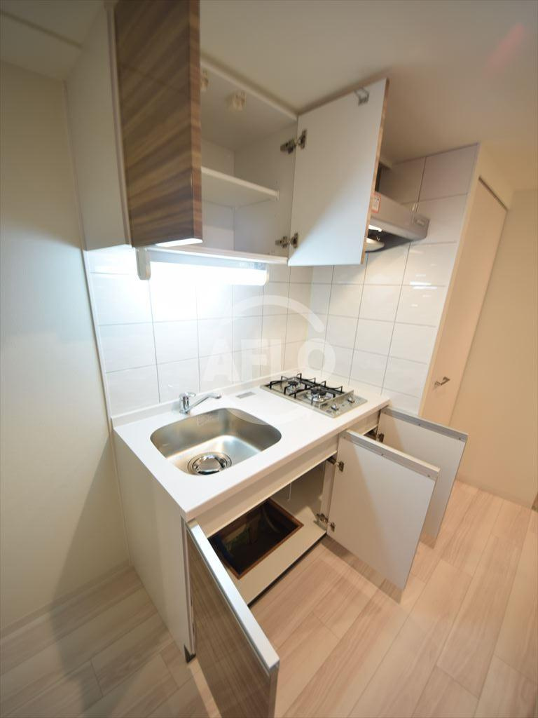 エスリード谷町四丁目のキッチン|エスリード谷町四丁目 二口ガスシステムキッチン