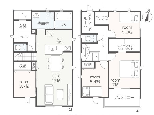 北区喜惣治2丁目(全1棟)の間取り