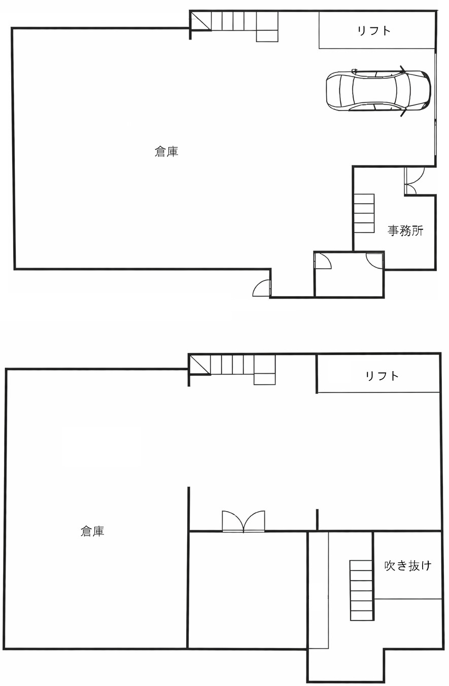 泉佐野市中庄　貸倉庫　の間取り