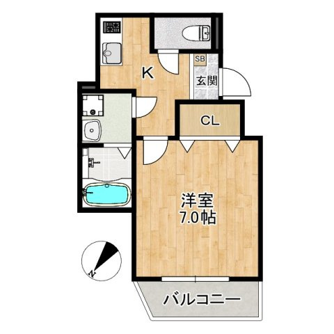 姫路市宮上町１丁目のハイツの間取り
