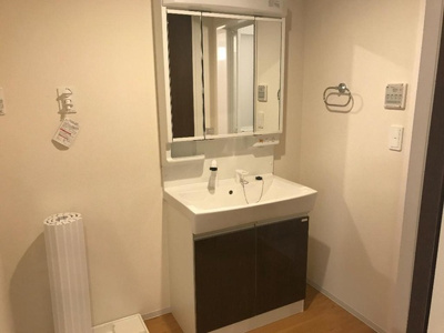 【洗面所】 | 瀬音のいおり（日高市武蔵高萩アパート新築工事） | 洗髪洗面化粧台(イメージ)