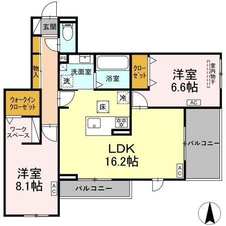 アーブル 西岩田の間取り