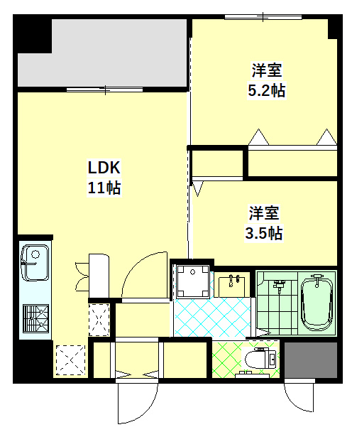 サンブライト今里の間取り