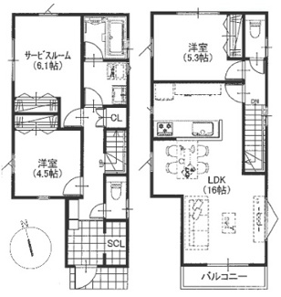 【参考プラン】 | 【仲介手数料無料！！】府中市白糸台4丁目　建築条件付き売地（全４区画）No2区画　3990万円