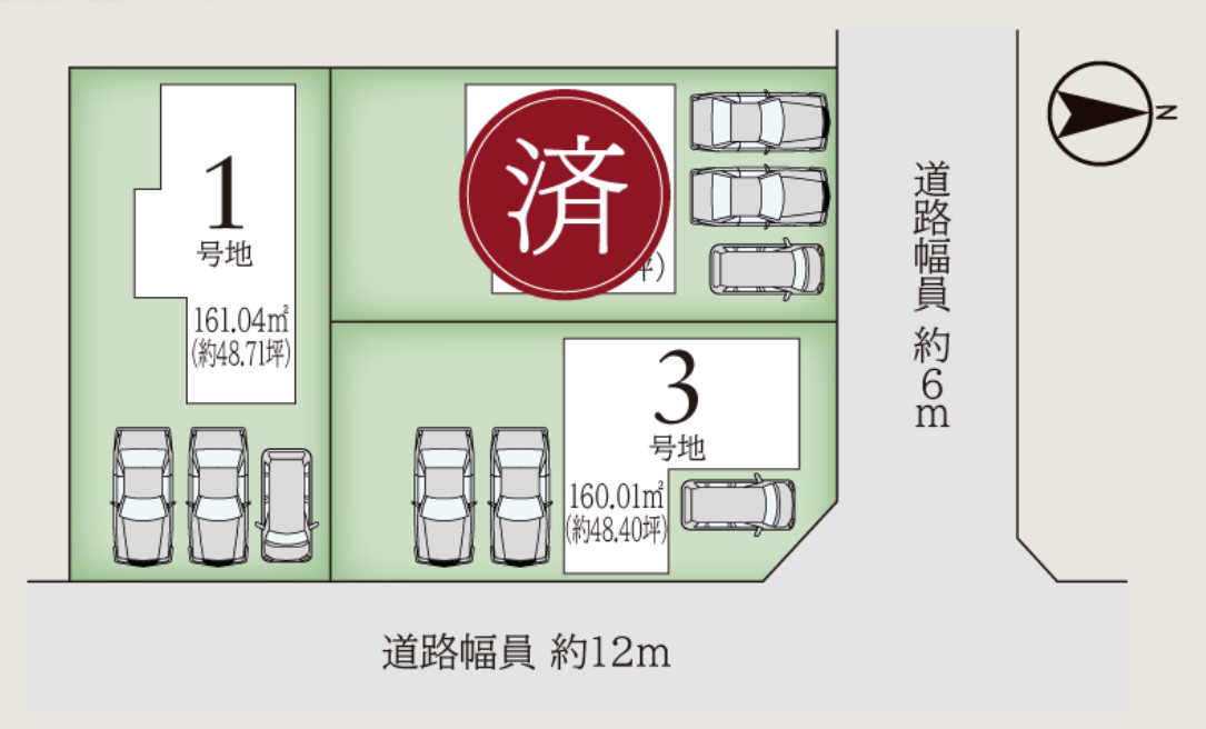 前橋市三俣町2丁目の区画図|区画図
