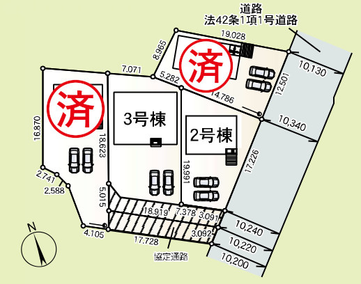 前橋市河原浜町の区画図