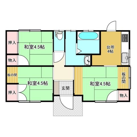 前橋市粕川町込皆戸の間取り