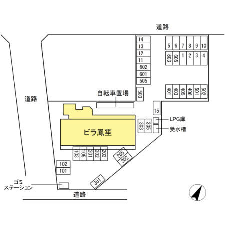 ビラ鳳笙の区画図
