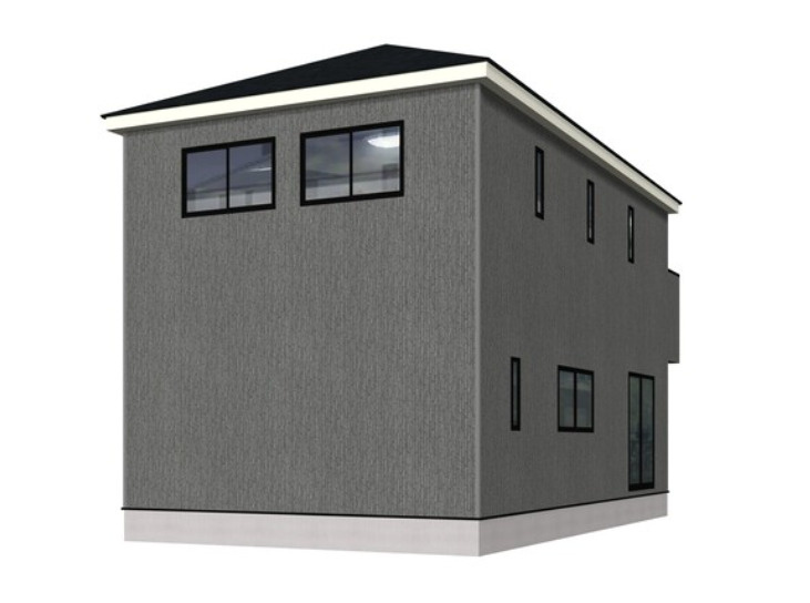 高知市長浜 第1　新築戸建て の完成予想図|外からの視線を抑え、室内の心地よさを大切にした設計。