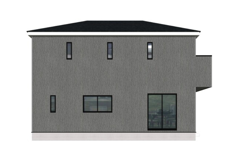 高知市長浜 第1　新築戸建て の完成予想図|落ち着いた色合いが街並みに馴染む、上質な佇まい。