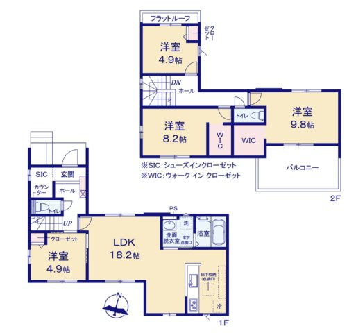 高崎市下小鳥町の間取り|1号棟