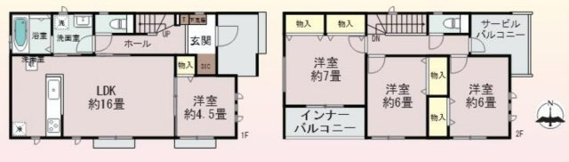 高崎市双葉町の間取り|A号棟