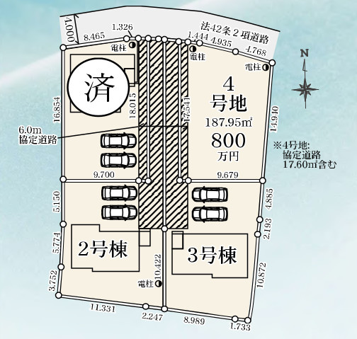 高崎市新保田中町の区画図