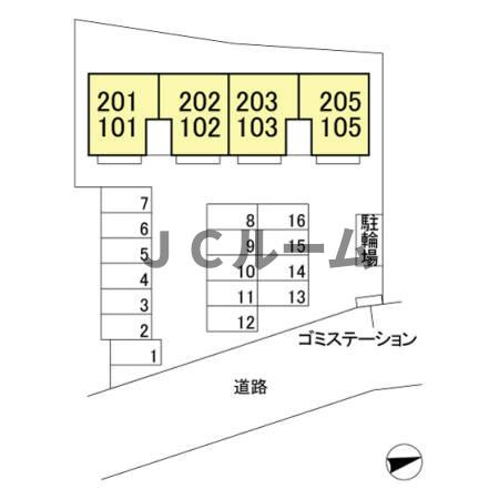 フィルコート新町参番館の区画図