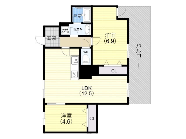 ウィステリア神戸湊川の間取り
