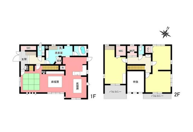【中古戸建】館林市西高根町の間取り|■間取り図｜敷地面積：243.41㎡（約73.63坪）　建物面積：145.12㎡（約43.89坪）