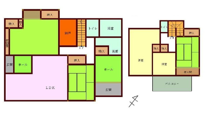 【中古戸建】館林市高根町の間取り|■間取り図｜敷地面積：740.00㎡（約223.85坪）　建物面積：123.36㎡（約37.31坪）
