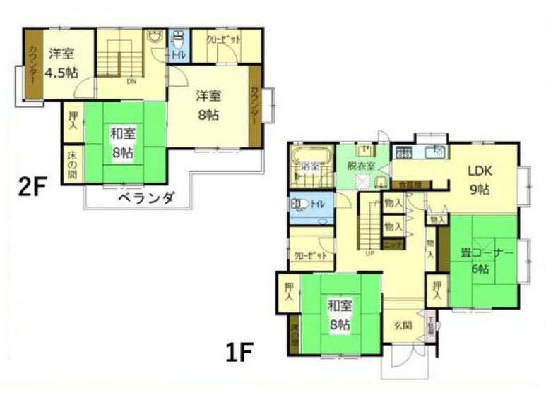 【中古戸建】桐生市菱町2丁目の間取り|■間取り図｜敷地面積：226.18㎡（約68.41坪）　建物面積：138.66㎡（約41.94坪）