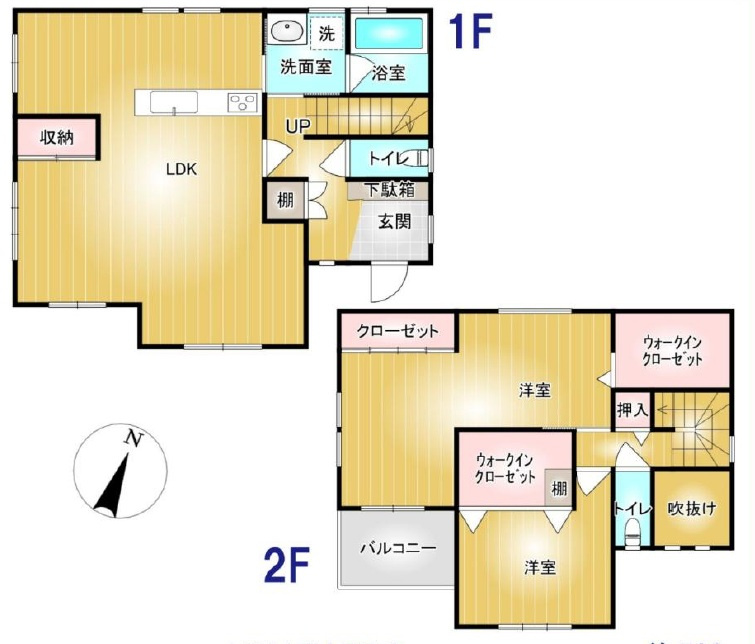 【中古戸建】館林市富士見町の間取り|■間取り図｜敷地面積：221.00㎡（約66.85坪）　建物面積：109.30㎡（約33.06坪）