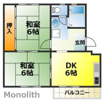 鶴山台53号棟の間取り
