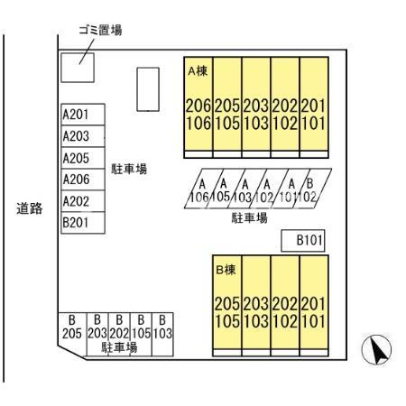 マルマツハイツ　Ｂ の区画図