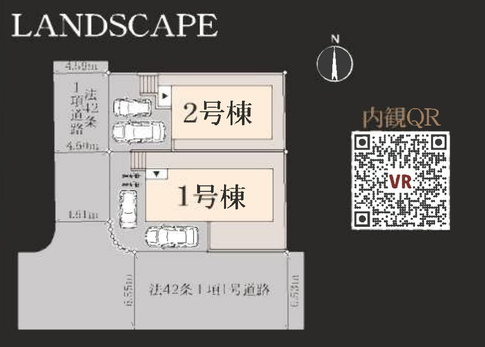 横浜市磯子区磯子６丁目 新築戸建て【仲介手数料無料】カースペース2台の区画図