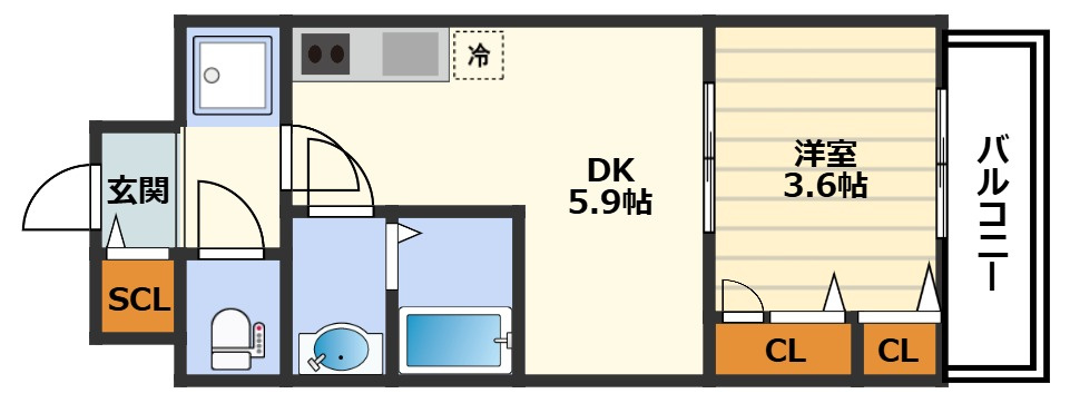サムティ福島Rufleの間取り