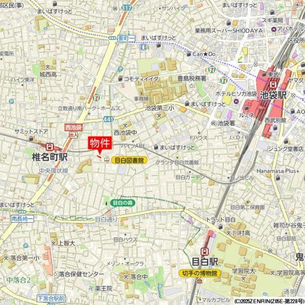 プラティーク目白の地図