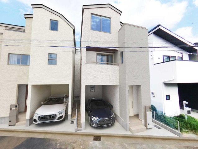 横浜市港北区綱島東５丁目 新築戸建て【仲介手数料無料】の外観パース