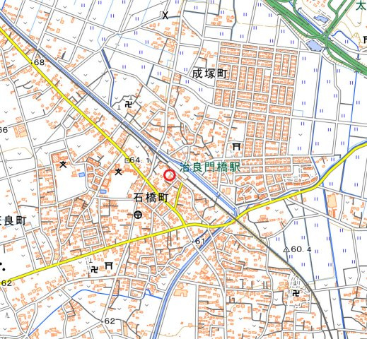太田市石橋町 土地の地図