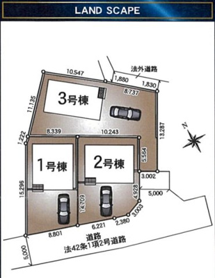 【区画図】 | 昭島市拝島町第10　新築３棟