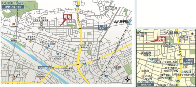 祝　成約済み　八王子市　富士見町　新築戸建ての地図|～仲介手数料無料☆八王子ひなた不動産～八王子市富士見町　新築戸建て
