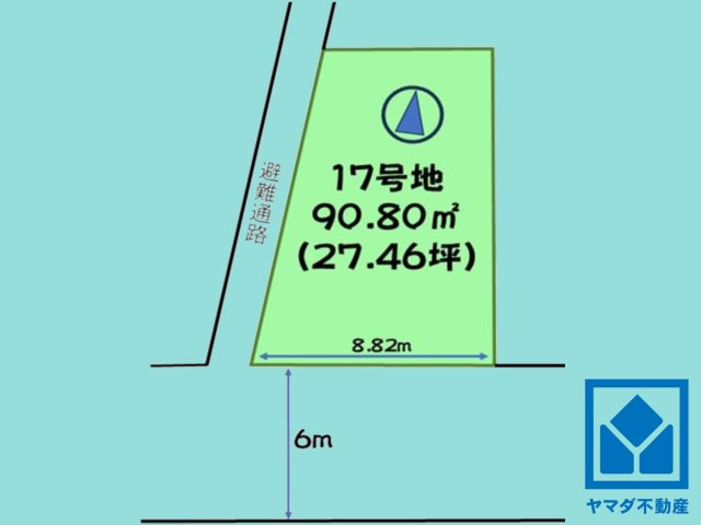 伏見区羽束師古川町　17号地の土地図