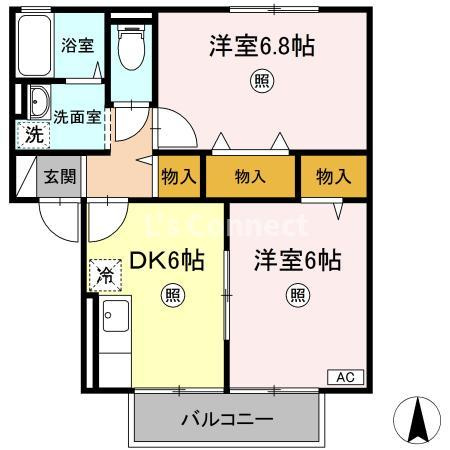 【間取り】 | パディーコートＢ棟