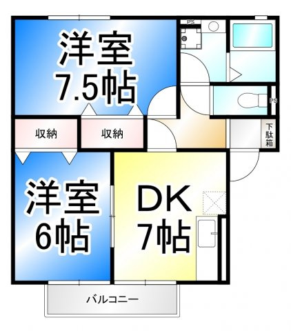 アムール宮沖　Bの間取り