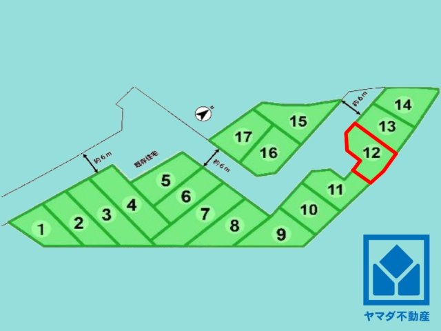 伏見区羽束師古川町　12号地の区画図
