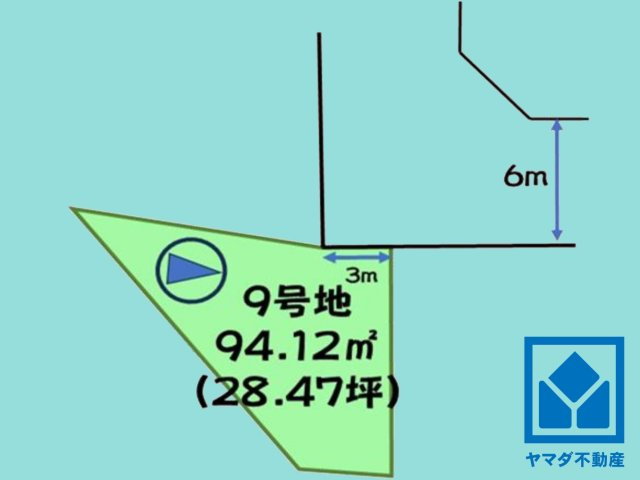 伏見区羽束師古川町　9号地の土地図