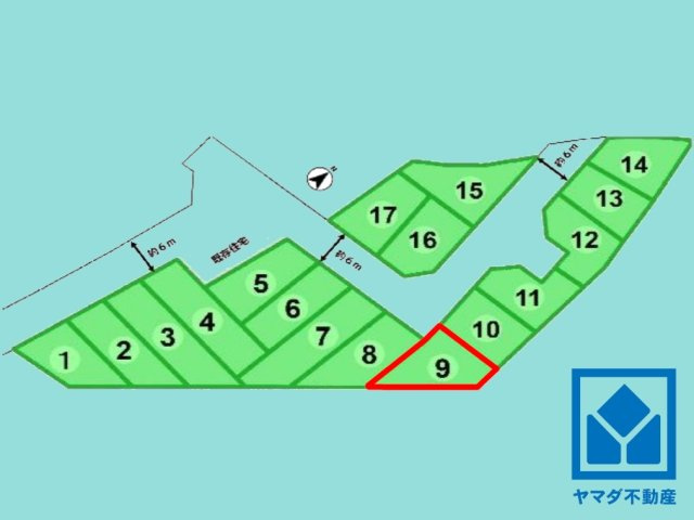 伏見区羽束師古川町　9号地の区画図