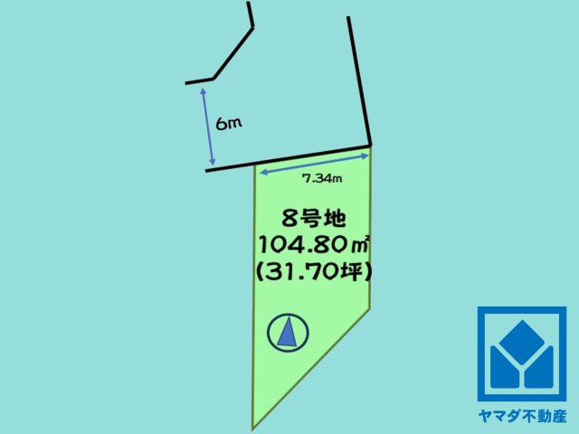 伏見区羽束師古川町　8号地の土地図