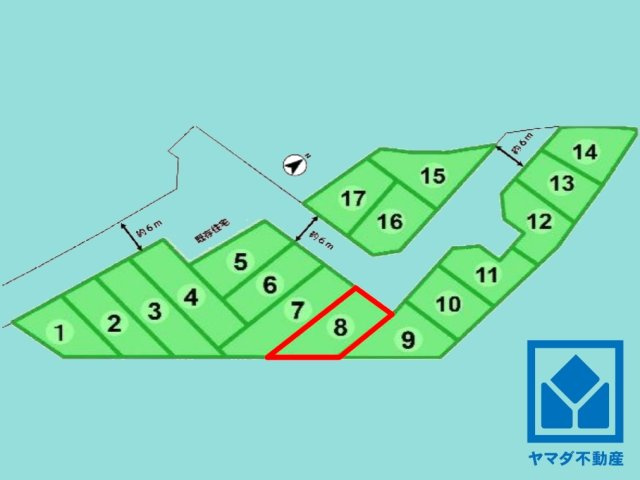 伏見区羽束師古川町　8号地の区画図