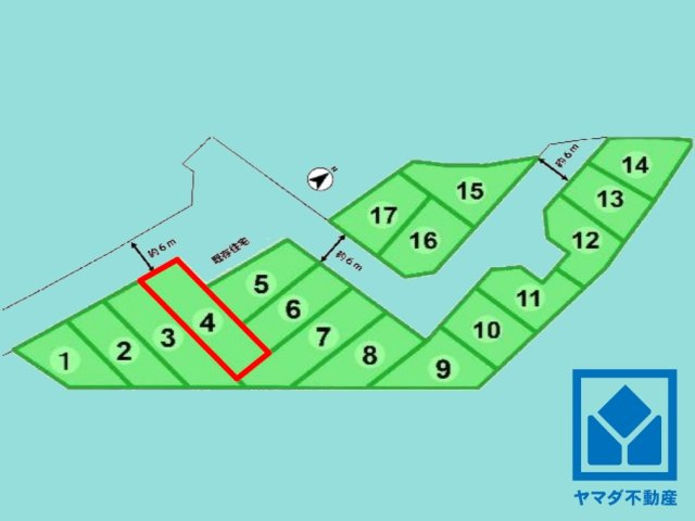 伏見区羽束師古川町　4号地の区画図